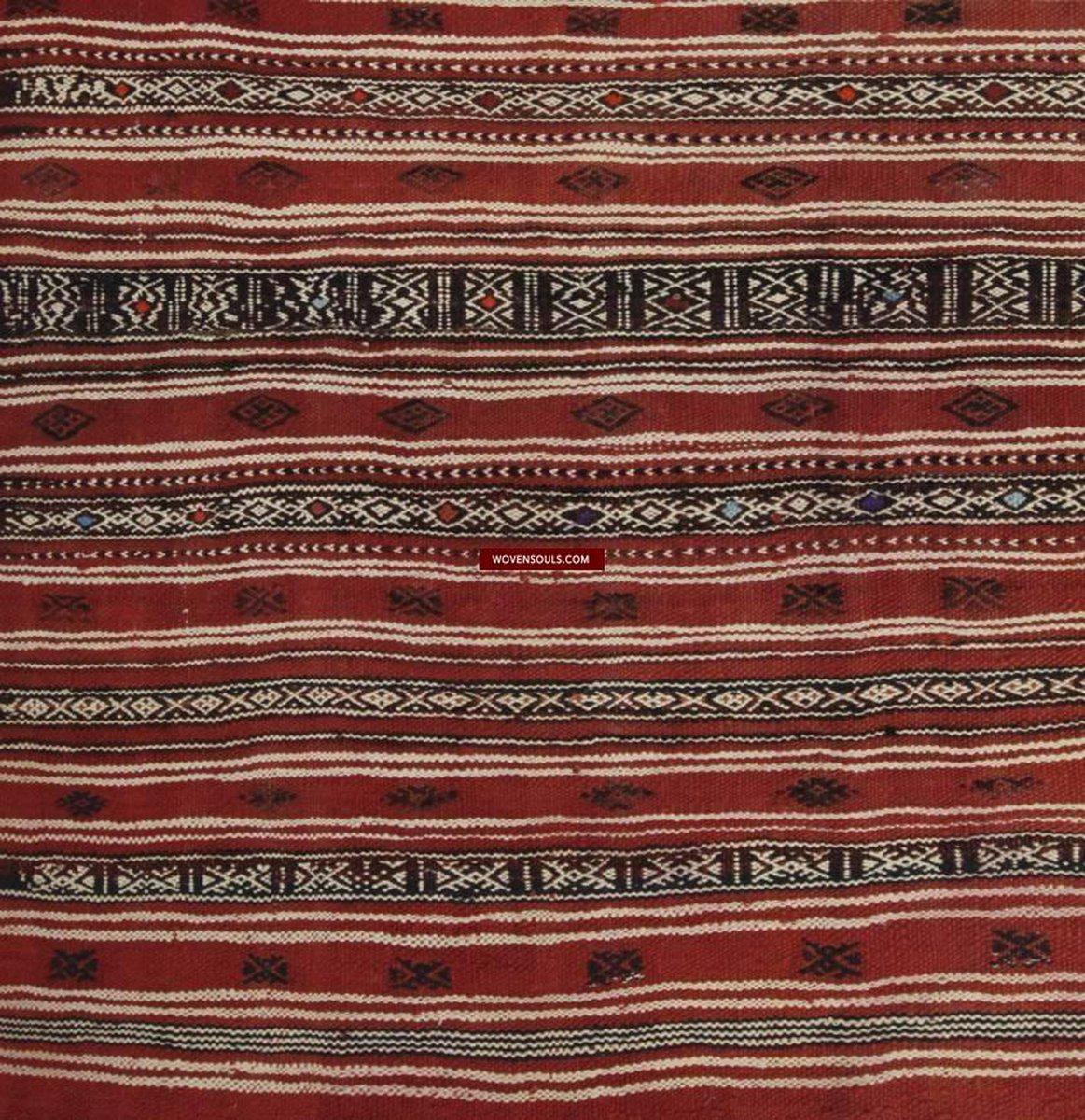 1321 Antique Tunisian Mushtia Mouchtiya Shawl - Textile Art Masterpiece-WOVENSOULS-Antique-Vintage-Textiles-Art-Decor