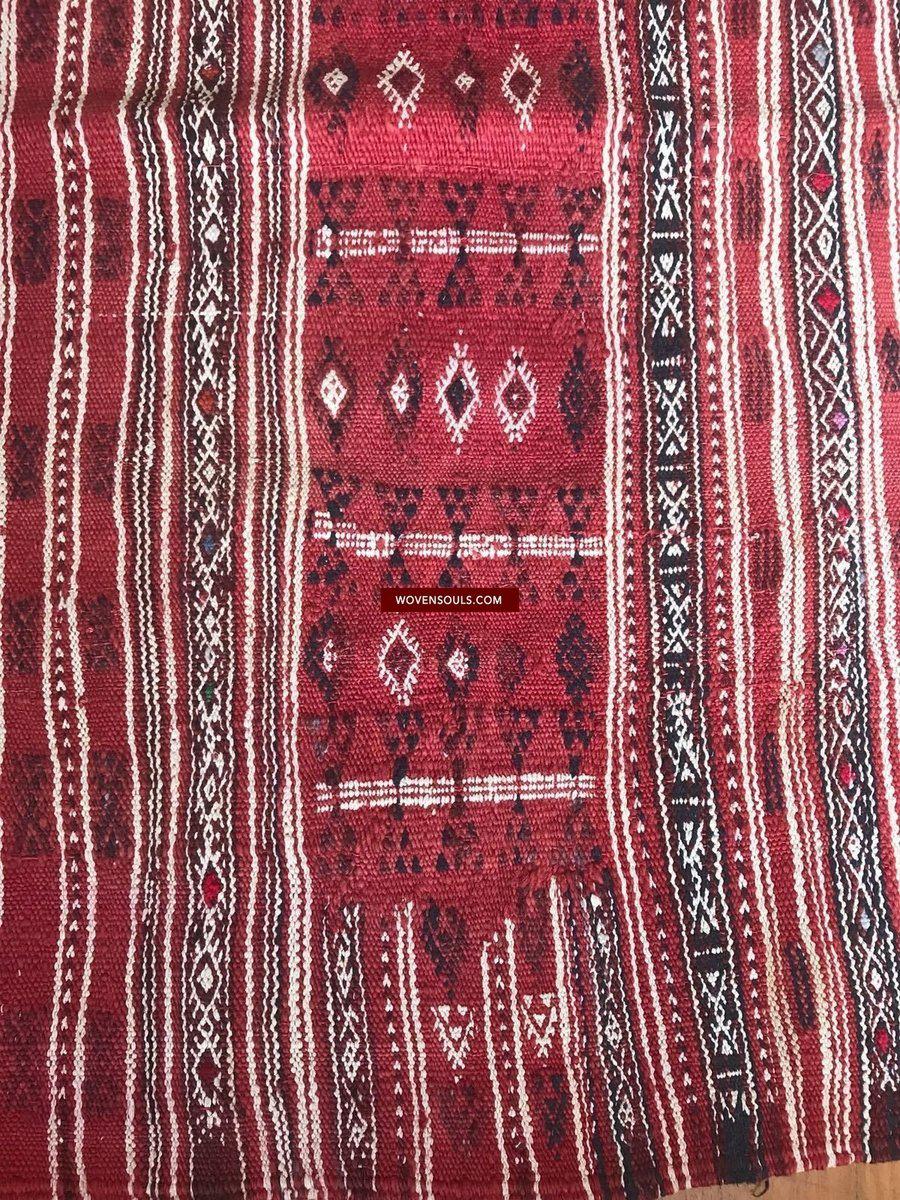 1321 Antique Tunisian Mushtia Mouchtiya Shawl - Textile Art Masterpiece-WOVENSOULS-Antique-Vintage-Textiles-Art-Decor