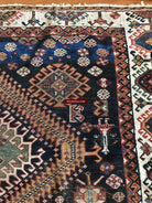 1324 Antique Qashqai Rug with Shekarlu influence-WOVENSOULS-Antique-Vintage-Textiles-Art-Decor