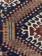 1324 Antique Qashqai Rug with Shekarlu influence-WOVENSOULS-Antique-Vintage-Textiles-Art-Decor