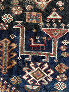 1324 Antique Qashqai Rug with Shekarlu influence-WOVENSOULS-Antique-Vintage-Textiles-Art-Decor