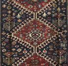 1325 SOLD Antique Qashqai Tribal Rug - Humans and Animals-WOVENSOULS-Antique-Vintage-Textiles-Art-Decor