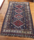 1325 SOLD Antique Qashqai Tribal Rug - Humans and Animals-WOVENSOULS-Antique-Vintage-Textiles-Art-Decor