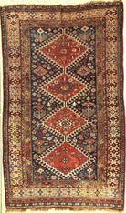 1325 SOLD Antique Qashqai Tribal Rug - Humans and Animals-WOVENSOULS-Antique-Vintage-Textiles-Art-Decor