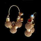 1327 RARE Old Gokhru Earrings - Bhil Tribal Jewelry - MASTERPIECE-WOVENSOULS-Antique-Vintage-Textiles-Art-Decor