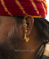 1327 RARE Old Gokhru Earrings - Bhil Tribal Jewelry - MASTERPIECE-WOVENSOULS-Antique-Vintage-Textiles-Art-Decor