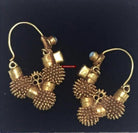 1327 RARE Old Gokhru Earrings - Bhil Tribal Jewelry - MASTERPIECE-WOVENSOULS-Antique-Vintage-Textiles-Art-Decor