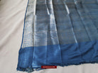 1349 SOLD - Spectacular Old Banarasi Sari with Silver content in Zari-WOVENSOULS-Antique-Vintage-Textiles-Art-Decor