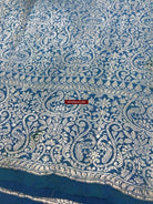 1349 SOLD - Spectacular Old Banarasi Sari with Silver content in Zari-WOVENSOULS-Antique-Vintage-Textiles-Art-Decor