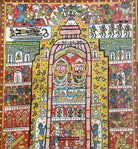 134 Old Traditional Jatripatti Lord Jagannath Puri Orissa Painting Indian Art-WOVENSOULS Antique Textiles &amp; Art Gallery