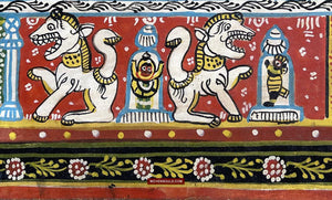 134 Old Traditional Jatripatti Lord Jagannath Puri Orissa Painting Indian Art-WOVENSOULS Antique Textiles &amp; Art Gallery