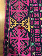 1351 Antique Textile Turban Panel with Embroidery from Kohistan / Swat-WOVENSOULS-Antique-Vintage-Textiles-Art-Decor