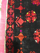 1352 Antique Men's Swat Valley Shawl Textile Embroidery - Pomegranate flowers-WOVENSOULS-Antique-Vintage-Textiles-Art-Decor