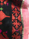 1352 Antique Men's Swat Valley Shawl Textile Embroidery - Pomegranate flowers-WOVENSOULS-Antique-Vintage-Textiles-Art-Decor