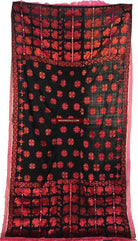 1352 Antique Men's Swat Valley Shawl Textile Embroidery - Pomegranate flowers-WOVENSOULS-Antique-Vintage-Textiles-Art-Decor