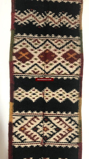 1354 Antique Moroccan Belt Sash-WOVENSOULS-Antique-Vintage-Textiles-Art-Decor