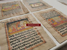 1358 Set of 10 Folios with Illuminated Miniature Paintings from a Kashmiri Sikh Manuscript-WOVENSOULS-Antique-Vintage-Textiles-Art-Decor