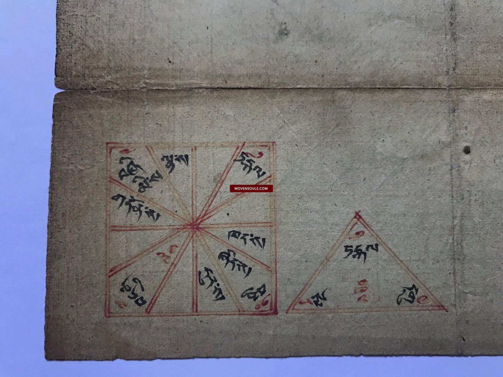 1359 Antique Tibetan Astrological Chart Manuscript SOLD-WOVENSOULS-Antique-Vintage-Textiles-Art-Decor