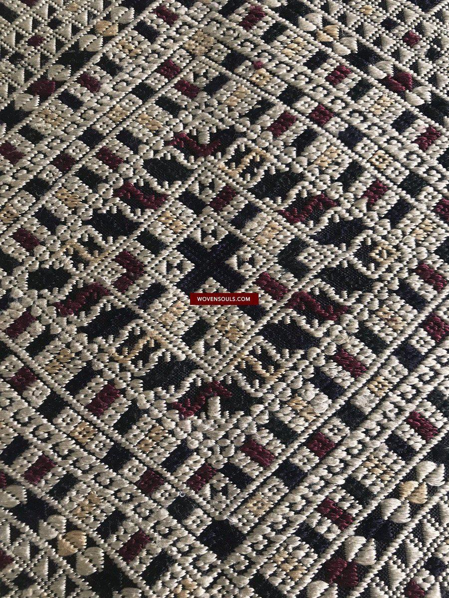 1361 Superb Laotian Silk Shawl - Weaving Textile Art from Laos-WOVENSOULS-Antique-Vintage-Textiles-Art-Decor