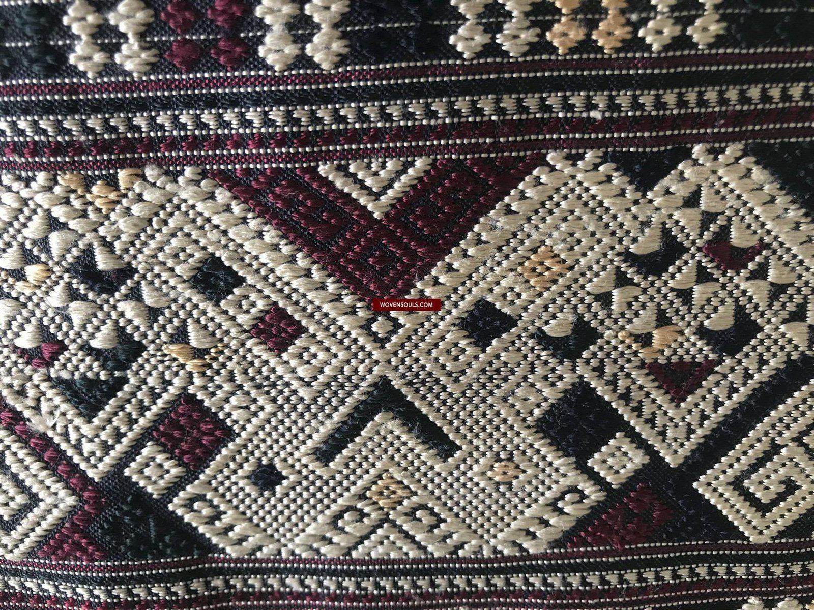 1361 Superb Laotian Silk Shawl - Weaving Textile Art from Laos-WOVENSOULS-Antique-Vintage-Textiles-Art-Decor