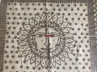 1362 SOLD Old Jain Ceremonial Textile Artwork with Sun Motif-WOVENSOULS-Antique-Vintage-Textiles-Art-Decor