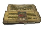 1363 Ancient Nepal Manuscript leaves with Illuminated Paintings of Deities Pancarakasa-WOVENSOULS-Antique-Vintage-Textiles-Art-Decor