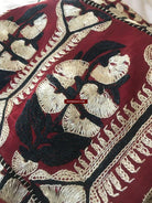 1364 REPAIRS NEEDED Superb Antique Sindh Odhana Abochani Wedding Shawl - Deep Red Base-WOVENSOULS-Antique-Vintage-Textiles-Art-Decor