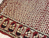 1364 Superb Antique Sindh Odhana Abochani Wedding Shawl - Deep Red Base-WOVENSOULS Antique Textiles &amp; Art Gallery