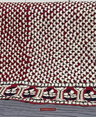 1364 Superb Antique Sindh Odhana Abochani Wedding Shawl - Deep Red Base-WOVENSOULS Antique Textiles &amp; Art Gallery