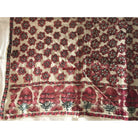 1365 Superb Old Sindh Odhana Abochani Wedding Shawl - Six Petalled Flowers-WOVENSOULS-Antique-Vintage-Textiles-Art-Decor