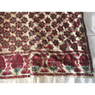 1365 Superb Old Sindh Odhana Abochani Wedding Shawl - Six Petalled Flowers-WOVENSOULS-Antique-Vintage-Textiles-Art-Decor