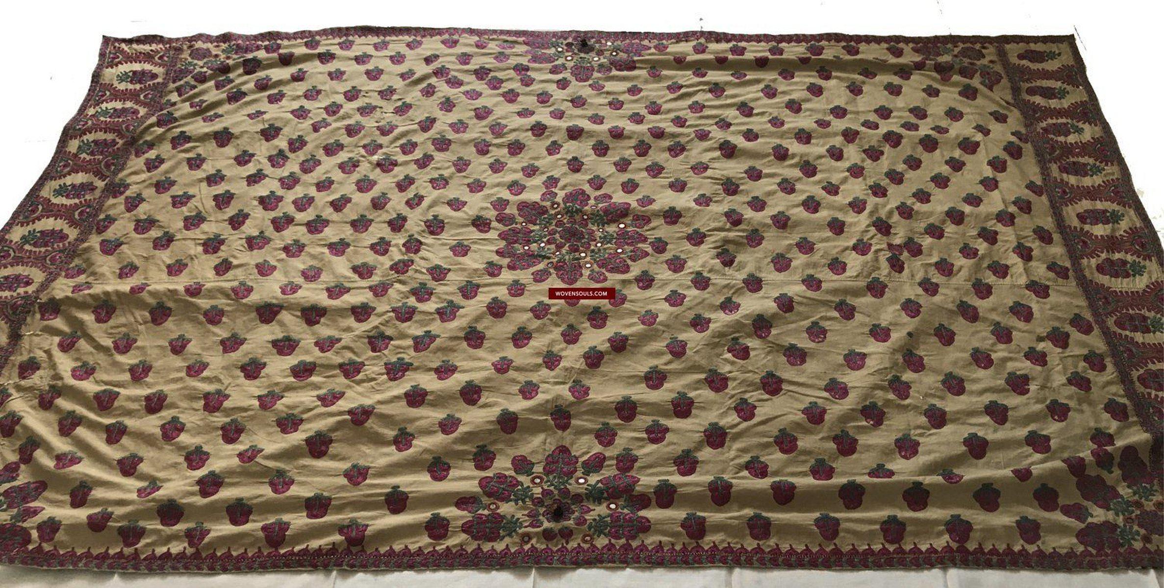 1366 Superb Old Sindh Odhana Abochani Wedding Shawl-WOVENSOULS-Antique-Vintage-Textiles-Art-Decor