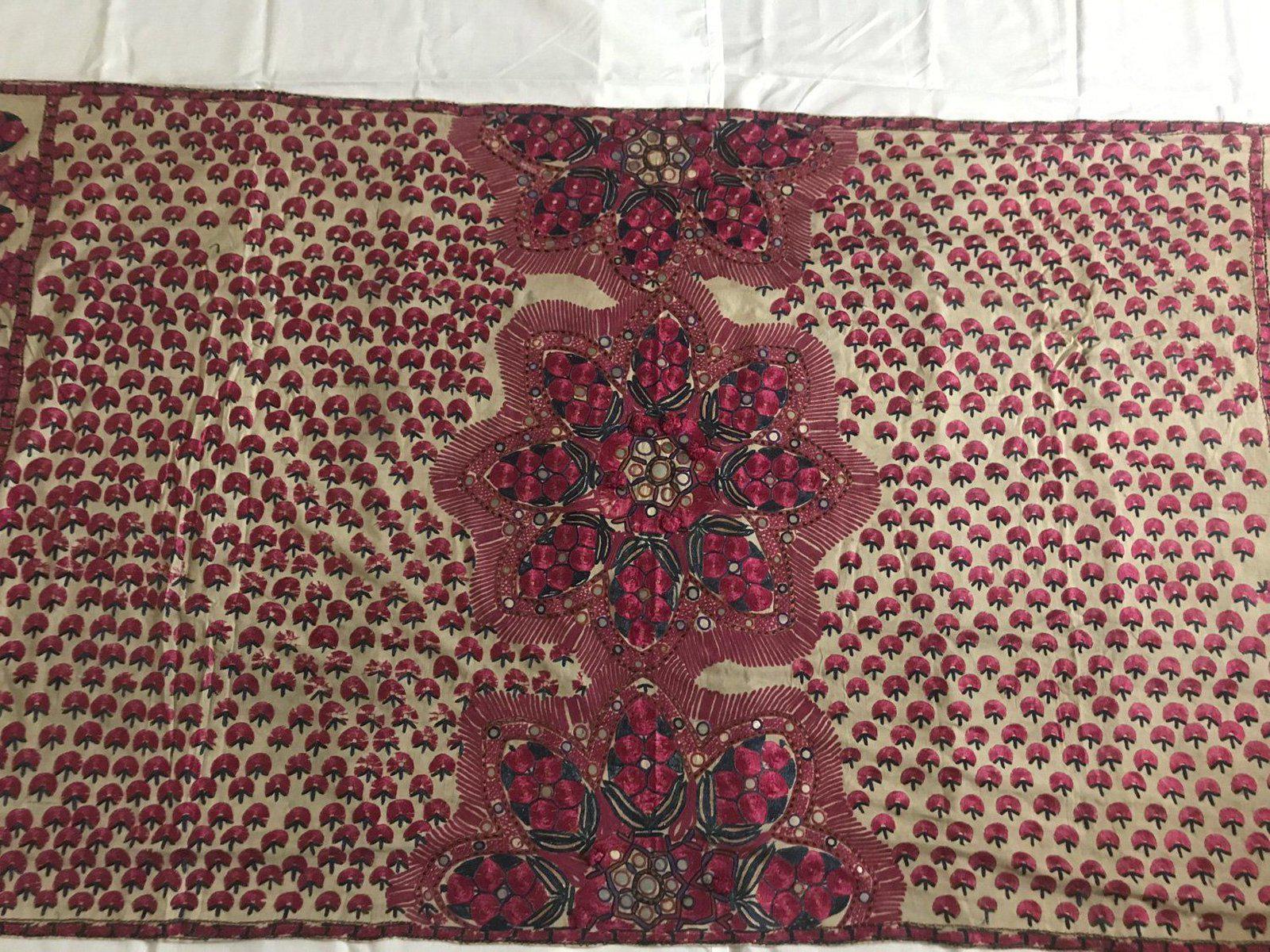 1367 REPAIR Superb Old Sindh Abochani Wedding Shawl-WOVENSOULS-Antique-Vintage-Textiles-Art-Decor