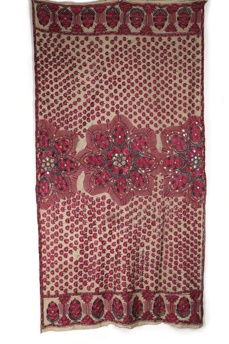 1367 REPAIR Superb Old Sindh Abochani Wedding Shawl-WOVENSOULS-Antique-Vintage-Textiles-Art-Decor