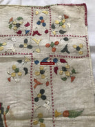 1368 SOLD Lot of Two Old Double Sided Silk Embroidery Chamba Rumal Textiles - SOLD-WOVENSOULS-Antique-Vintage-Textiles-Art-Decor