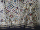 1372 Superfine Blue Laotian Silk Shawl - Weaving Textile Art from Laos-WOVENSOULS-Antique-Vintage-Textiles-Art-Decor