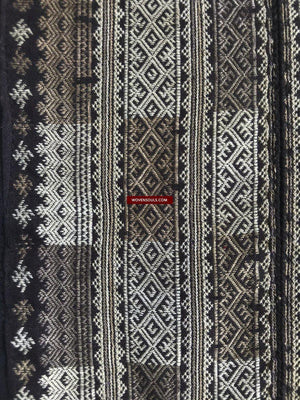1373 Vintage Yao Tribal Embroidery Textile Art - Collar or Bib-WOVENSOULS-Antique-Vintage-Textiles-Art-Decor