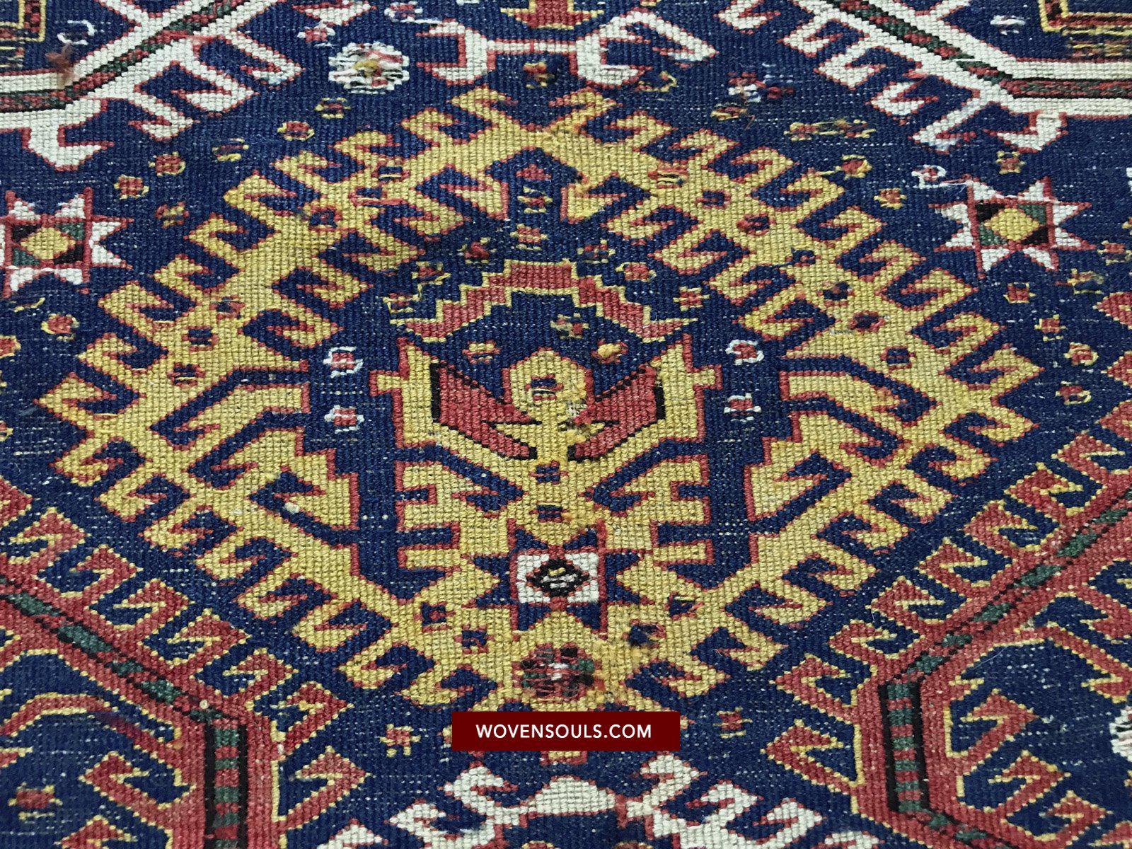 Antique Caucasian Dragon Sumac Soumac Rug