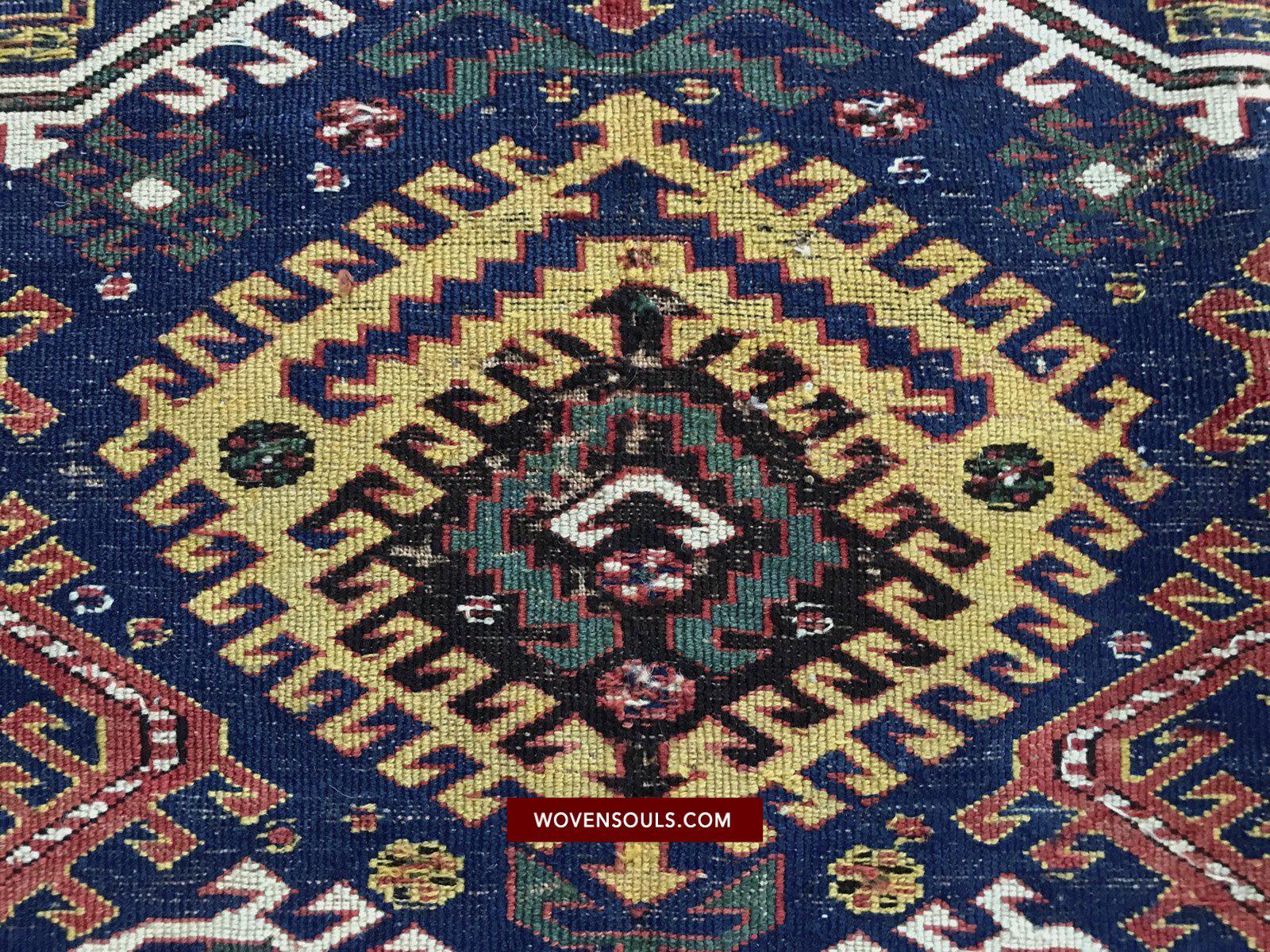 Antique Caucasian Dragon Sumac Soumac Rug