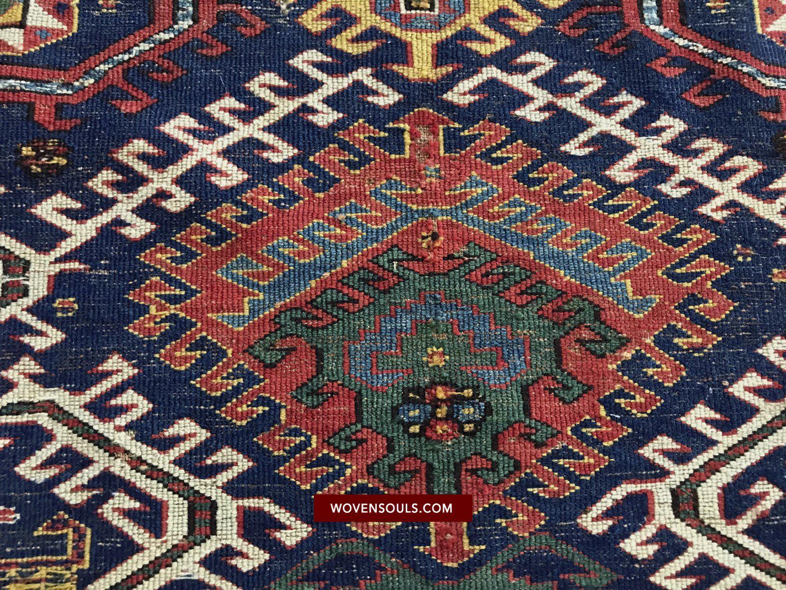 Antique Caucasian Dragon Sumac Soumac Rug