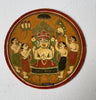 1384-F ONE Large Antique Lacquered Ganjifa Playing Cards - Premium Jain Face Court Card-WOVENSOULS Antique Textiles &amp; Art Gallery