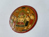 1384-F ONE Large Antique Lacquered Ganjifa Playing Cards - Premium Jain Face Court Card-WOVENSOULS Antique Textiles &amp; Art Gallery