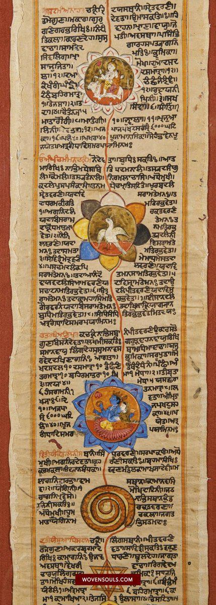 1386 Old Sikh Painted Manuscript with Gurmukhi Script & Kashmir School Painting-WOVENSOULS-Antique-Vintage-Textiles-Art-Decor