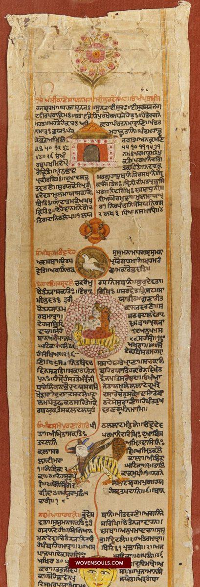 Sikh Script 1386 Old Sikh Painted Manuscript with Gurmukhi Script – WOVENSOULS ...