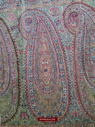 1394 SOLD - Stunning Old Kashmir Shawl Fragment-WOVENSOULS-Antique-Vintage-Textiles-Art-Decor