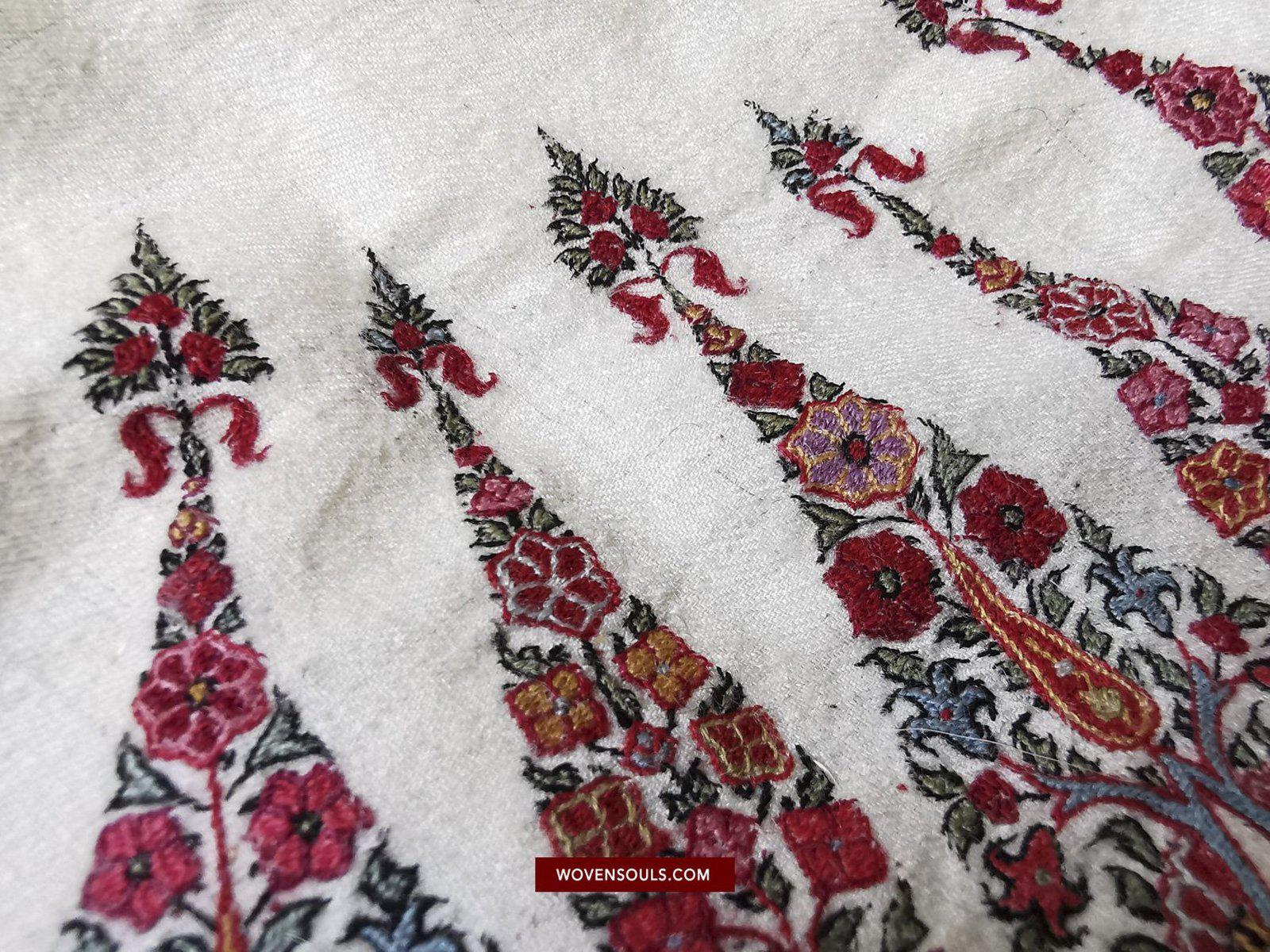 1395 Antique Kashmir Amlikar Rumal Shawl Mughal Period - Not for Sale yet-WOVENSOULS-Antique-Vintage-Textiles-Art-Decor