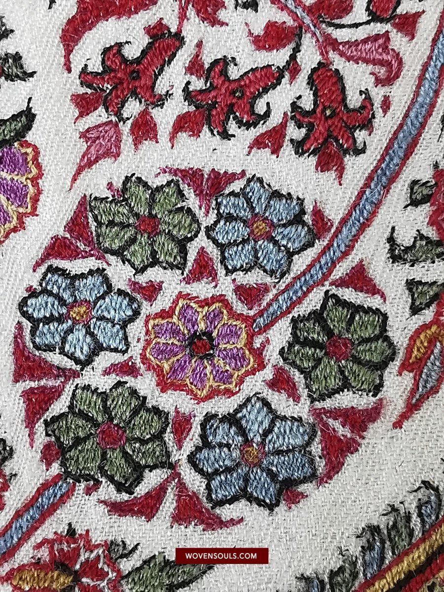 1395 Antique Kashmir Amlikar Rumal Shawl Mughal Period - Not for Sale yet-WOVENSOULS-Antique-Vintage-Textiles-Art-Decor