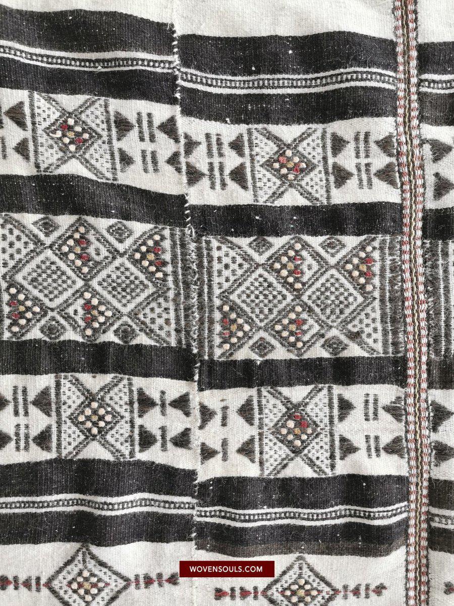 1396 Antique Fulani Shawl Blanket-WOVENSOULS-Antique-Vintage-Textiles-Art-Decor