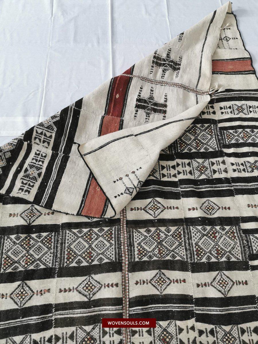 1396 Antique Fulani Shawl Blanket-WOVENSOULS-Antique-Vintage-Textiles-Art-Decor