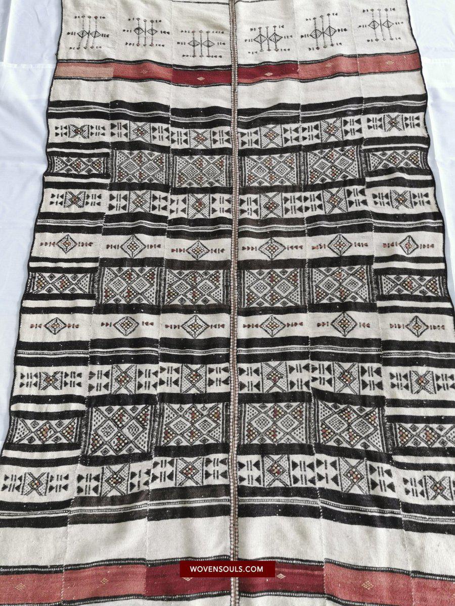 1396 Antique Fulani Shawl Blanket-WOVENSOULS-Antique-Vintage-Textiles-Art-Decor